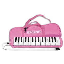 Foto van Bontempi mondpiano met 32 toetsen + roze case