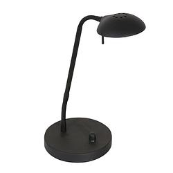 Foto van Mexlite biron tafellamp zwart kunststof 45 cm hoog