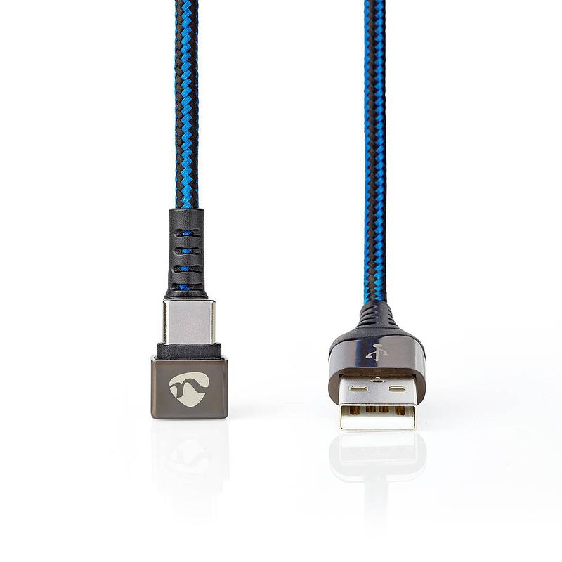 Foto van Nedis usb-kabel - zwart - 2.00 m