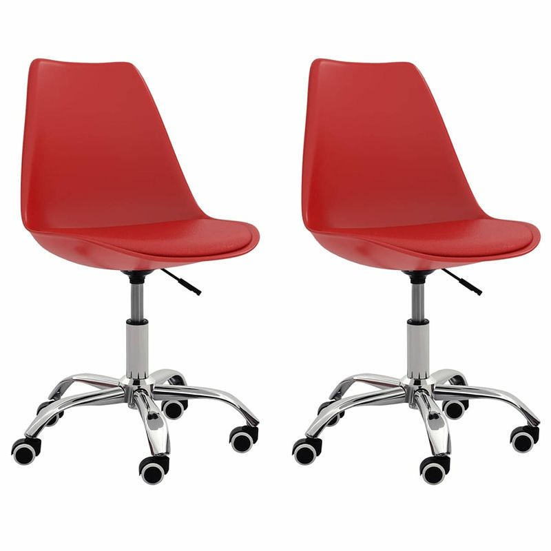 Foto van Vidaxl eetkamerstoelen 2 st kunstleer rood