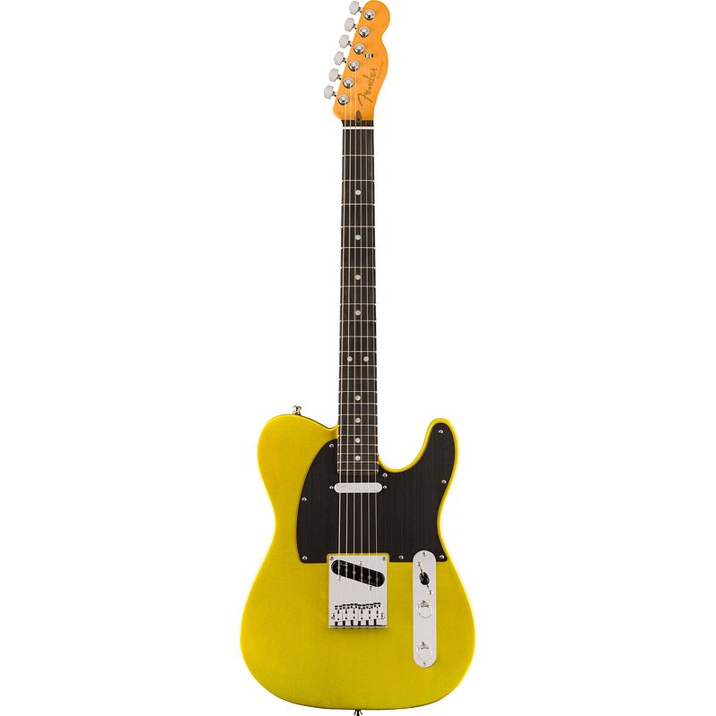 Foto van Fender american ultra ii telecaster eb solar flare elektrische gitaar met koffer