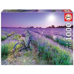 Foto van Educa fiets in lavendelveld (1000)