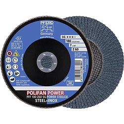 Foto van Pferd 67686185 polifan-lamellenschijf pff 180 z 60 sg power steelox diameter 180 mm n/a 10 stuk(s)