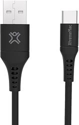 Foto van Xtrememac usb a naar usb c kabel 1m kunststof zwart