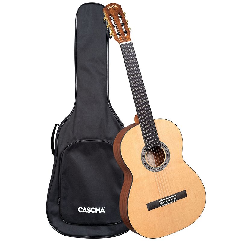 Foto van Cascha cgc200-3/4 stage series klassieke gitaar 3/4 naturel + gigbag