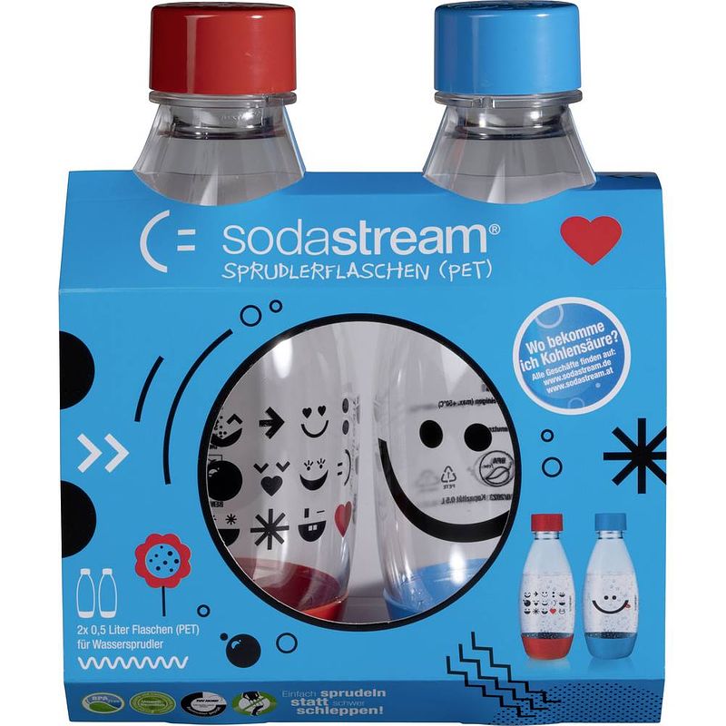 Foto van Sodastream pet-fles pet-flasche 0,5 l duopack kids edition groen, oranje