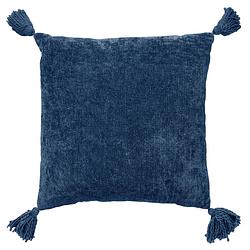 Foto van Dutch decor nino - sierkussen van katoen 45x45 cm insignia blue - blauw - blauw