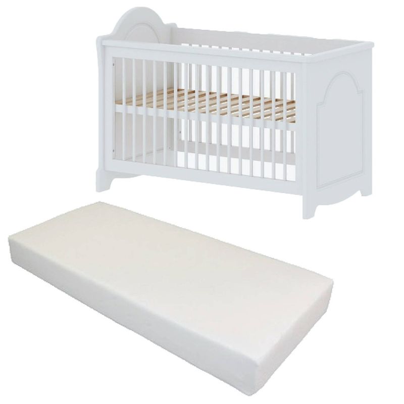 Foto van Cabino baby bed met matras daphne wit 60 x 120 cm