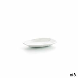 Foto van Snackdienblad ariane alaska 9,6 x 5,9 cm mini ovalen keramisch wit (10 x 7,4 x 1,5 cm) (18 stuks)