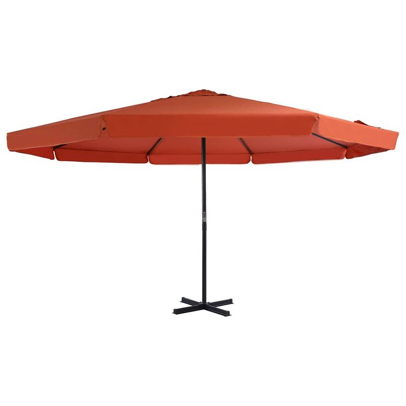 Foto van Vidaxl parasol met aluminium paal 500 cm terracottakleurig