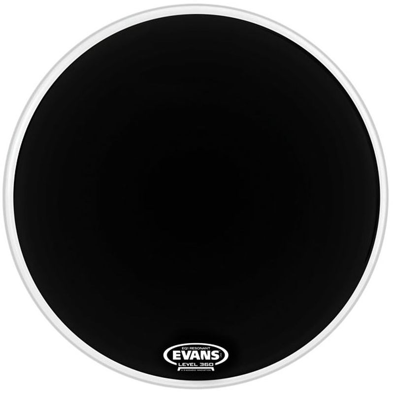 Foto van Evans bd22ra eq1 resonant black 22 inch bassdrumvel