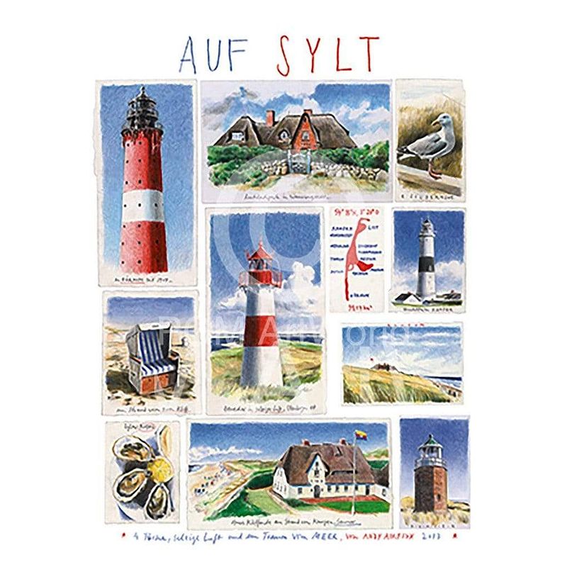 Foto van Andy airfix - auf sylt kunstdruk 50x70cm