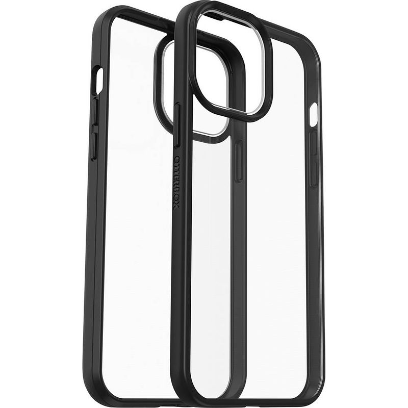 Foto van Otterbox react propack backcover apple iphone 13 pro max, iphone 12 pro max zwart, transparant