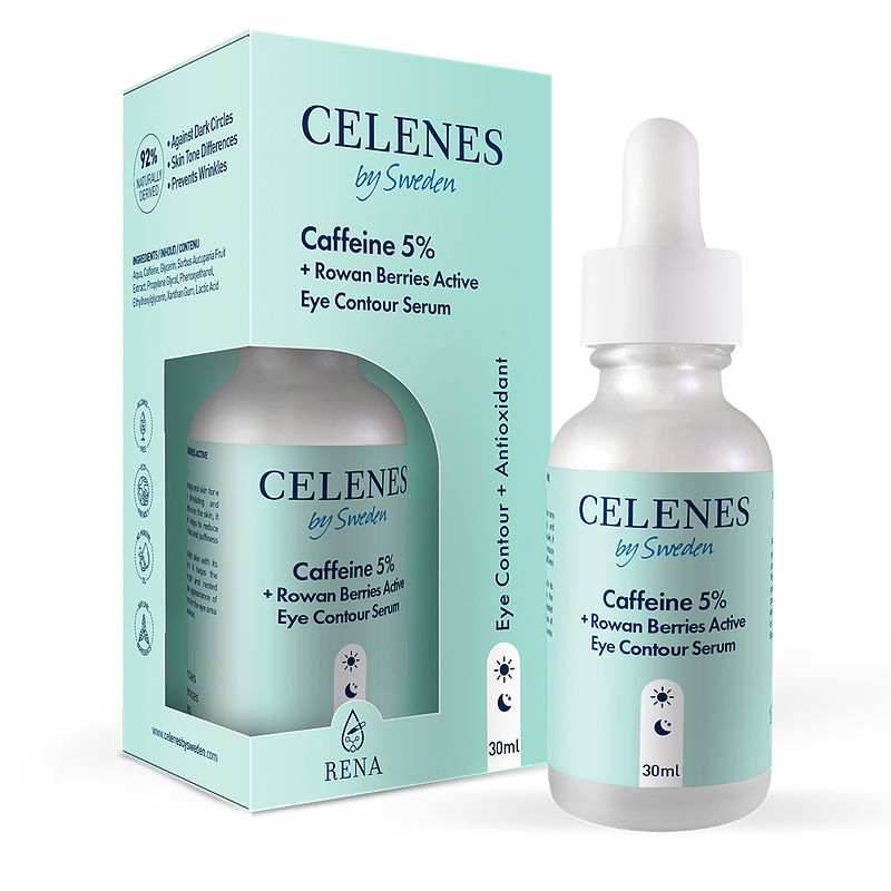 Foto van Celenes by sweden caffeine 5% + rowan berries active eye contour serum