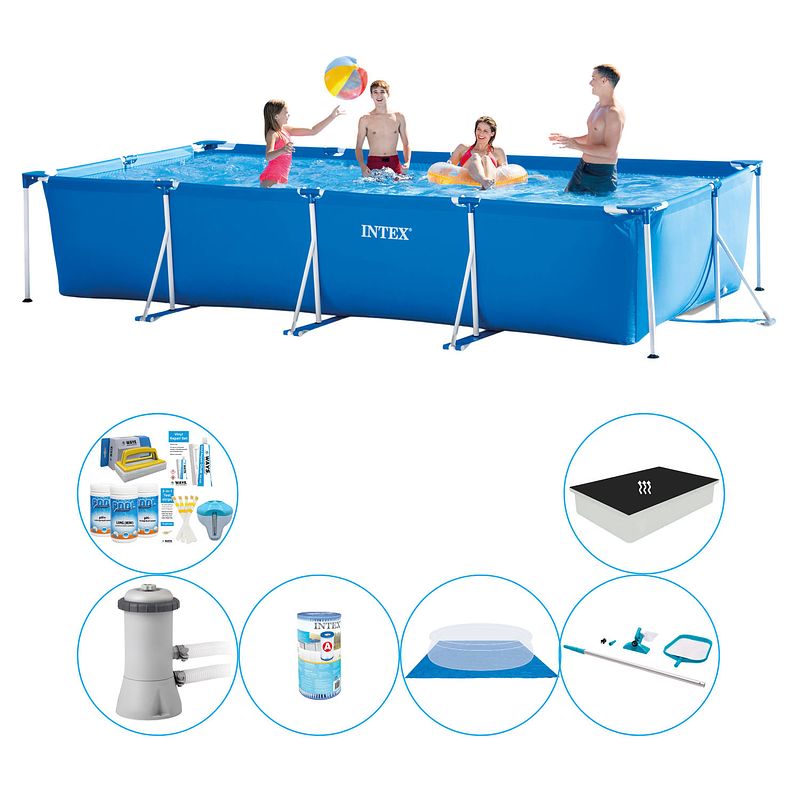 Foto van Intex frame pool rechthoekig 450x220x84 cm - zwembad combinatie deal