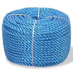 Foto van Vidaxl touw gedraaid 10 mm 500 m polypropyleen blauw