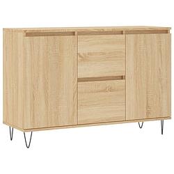 Foto van Vidaxl dressoir 104x35x70 cm bewerkt hout sonoma eikenkleurig