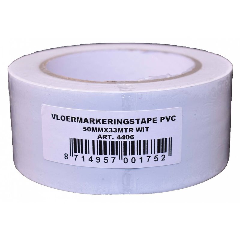 Foto van Verlofix vloermarkeringtape 50 mm x 33 m pvc wit