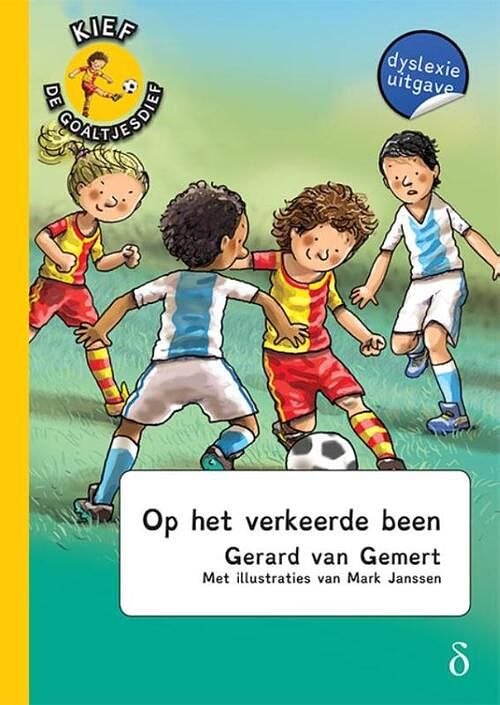 Foto van Op het verkeerde been (dyslexie uitgave) - gerard van gemert - paperback (9789463240260)