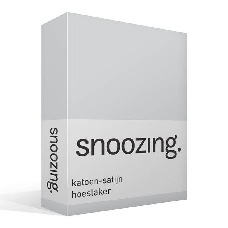 Foto van Snoozing - katoen-satijn - hoeslaken - 90x200 - grijs