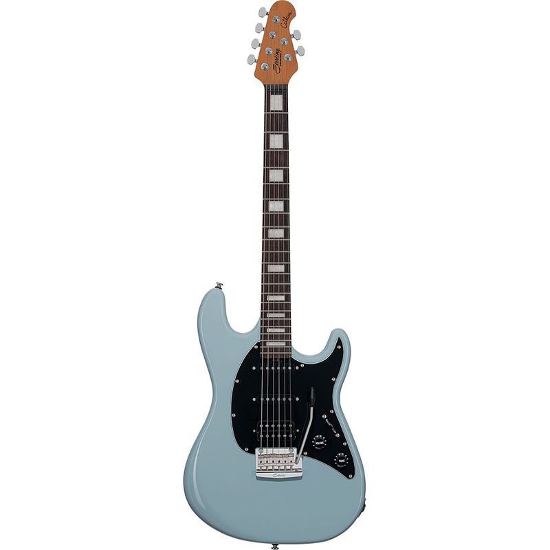 Foto van Sterling by music man cutlass ct50 plus aqua grey elektrische gitaar met mid boost