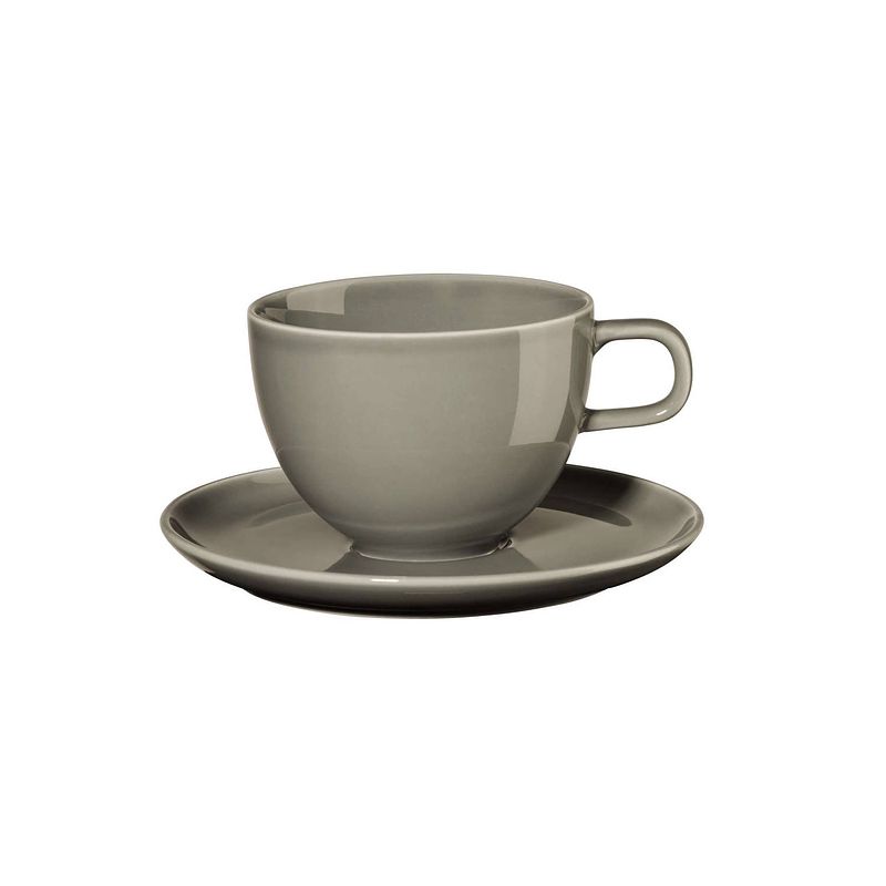 Foto van Asa selection koffiekop en schotel kolibri grey 250 ml