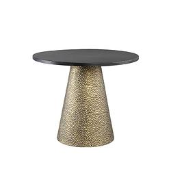 Foto van Ptmd yvette gold metal sidetable with cone bottom low