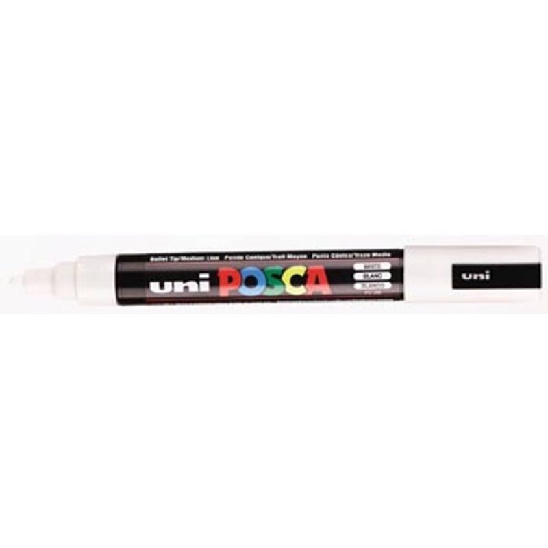 Foto van Uni-ball paint marker op waterbasis posca pc-5m wit