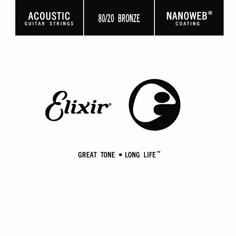 Foto van Elixir 15170 nanoweb 80/20 acoustic bronze baritone .070