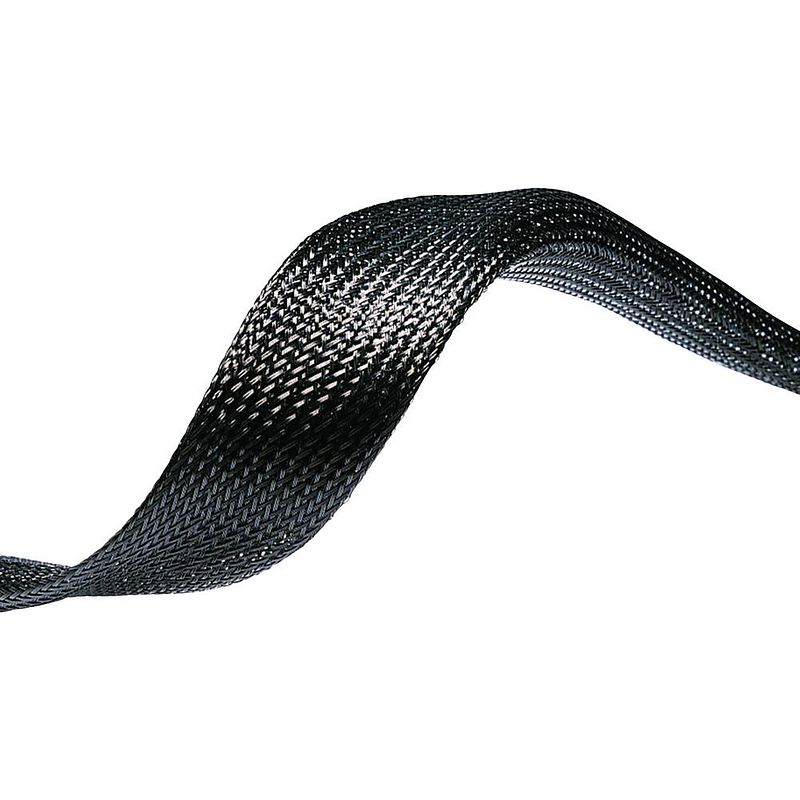Foto van Hellermanntyton 170-80531 hegpl30-pet-bk gevlochten slang zwart polyester 18 tot 55 mm 50 m