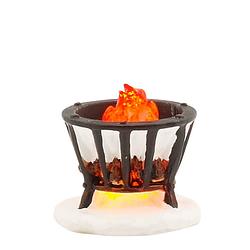Foto van Luville - fire basket black battery operated - h3xd3,5cm