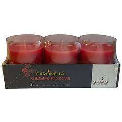 Foto van Spaas - set van 3 geurkaarsjes - citronella summer blooms - tot 24 branduren