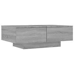 Foto van Vidaxl salontafel 90x60x31 cm bewerkt hout grijs sonoma eikenkleurig