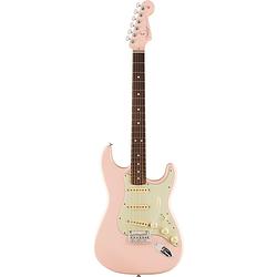 Foto van Fender limited edition american professional ii matching headcap stratocaster rw shell pink met koffer