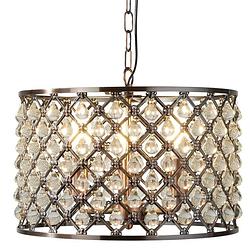 Foto van Betoverende bohemian hanglamp - bussandri - koper - voor woon- en eetkamer - l: 38cm