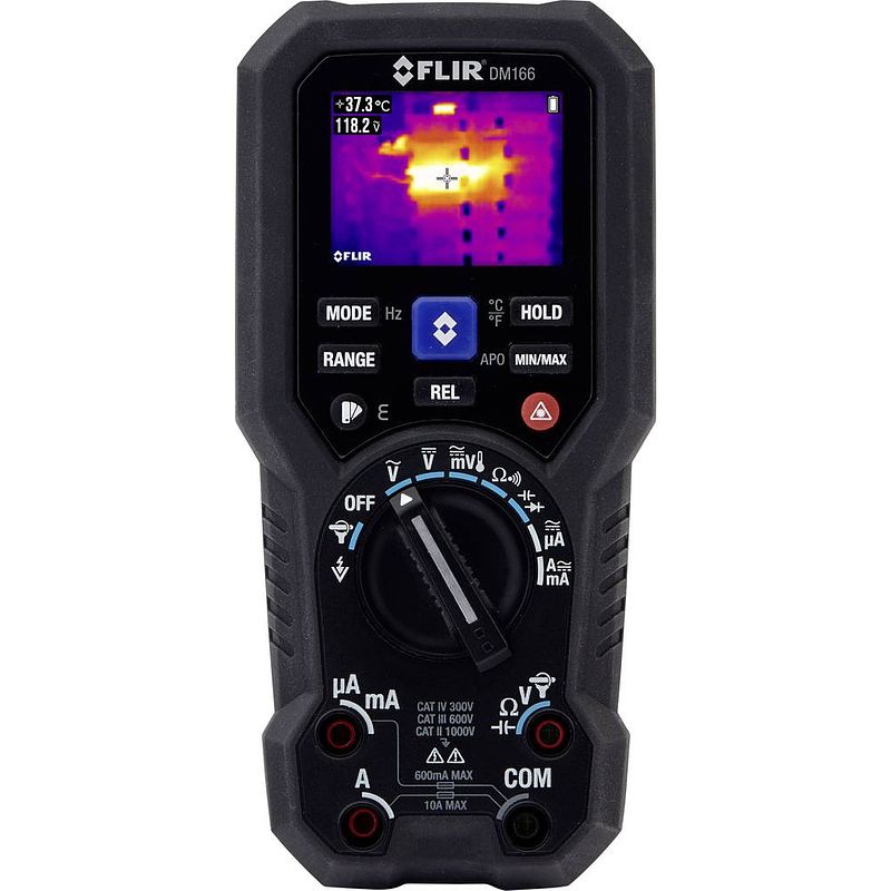 Foto van Flir dm166 multimeter geïntegreerde warmtebeeldcamera cat iv 300 v, cat iii 600 v