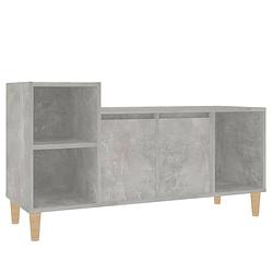 Foto van The living store tv-kast ? - klassiek ? meubel - 100x35x55 cm ? betongrijs