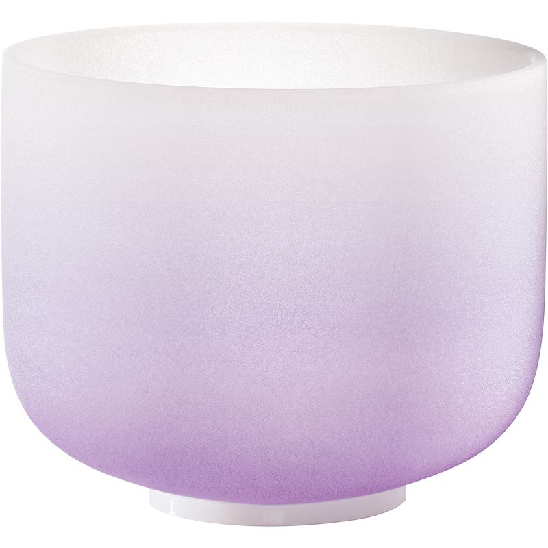 Foto van Meinl csbc8b crystal singing bowl color-frosted klankschaal toon b, kruinchakra