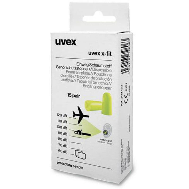 Foto van Uvex 2112133 x-fit oordoppen 37 db eenmalig gebruik 15 paar