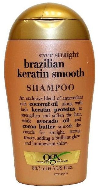 Foto van Ogx mini shampoo ever straight brazilian keratin smooth