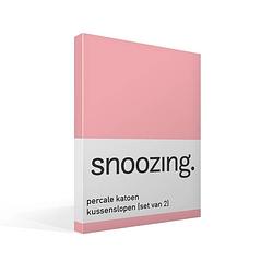 Foto van Snoozing - kussenslopen - set van 2 - percal katoen - 60x70 - roze