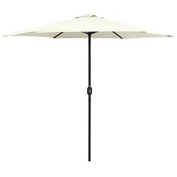 Foto van Vidaxl parasol met aluminium paal 270x246 cm zandwit