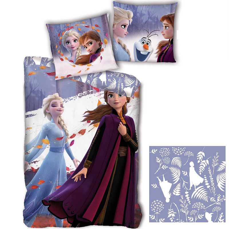 Foto van Disney frozen dekbedovertrek nature - eenpersoons - 140 x 200 cm - polyester