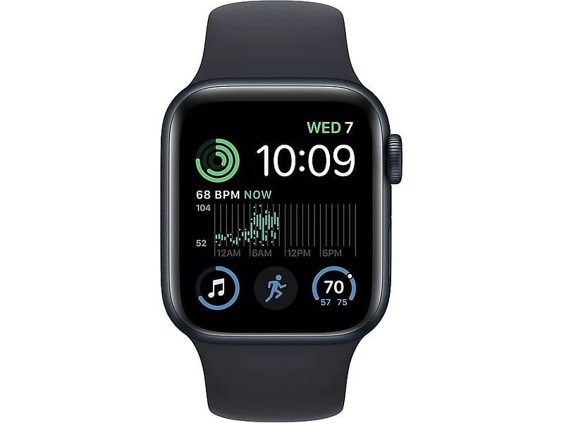 Foto van Apple watch se (2022) 40mm midnight aluminium sportband s/m