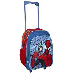 Foto van Schoolrugzak met wielen spiderman blauw 31 x 14 x 41 cm