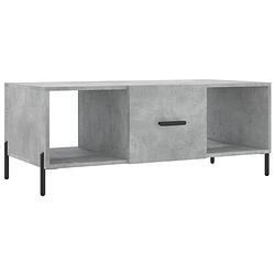 Foto van Vidaxl salontafel 102x50x40 cm bewerkt hout betongrijs