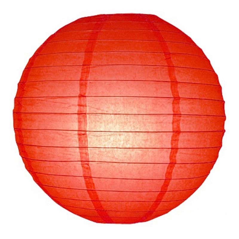 Foto van Luxe bol lampion rood 25 cm