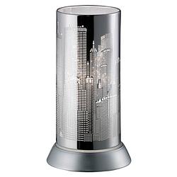 Foto van Moderne tafellamp city - metaal - chroom