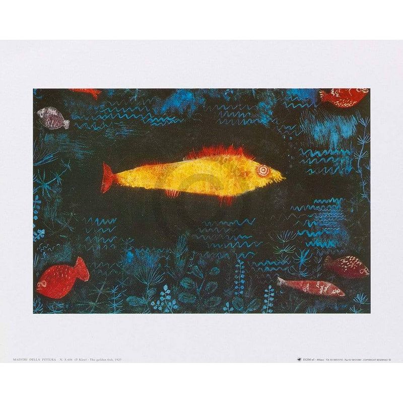 Foto van Paul klee - the golden fish, 1925 kunstdruk 30x24cm