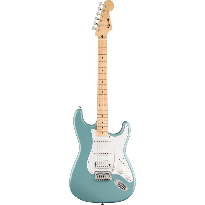 Foto van Squier limited edition sonic stratocaster hss mn sonic gray elektrische gitaar